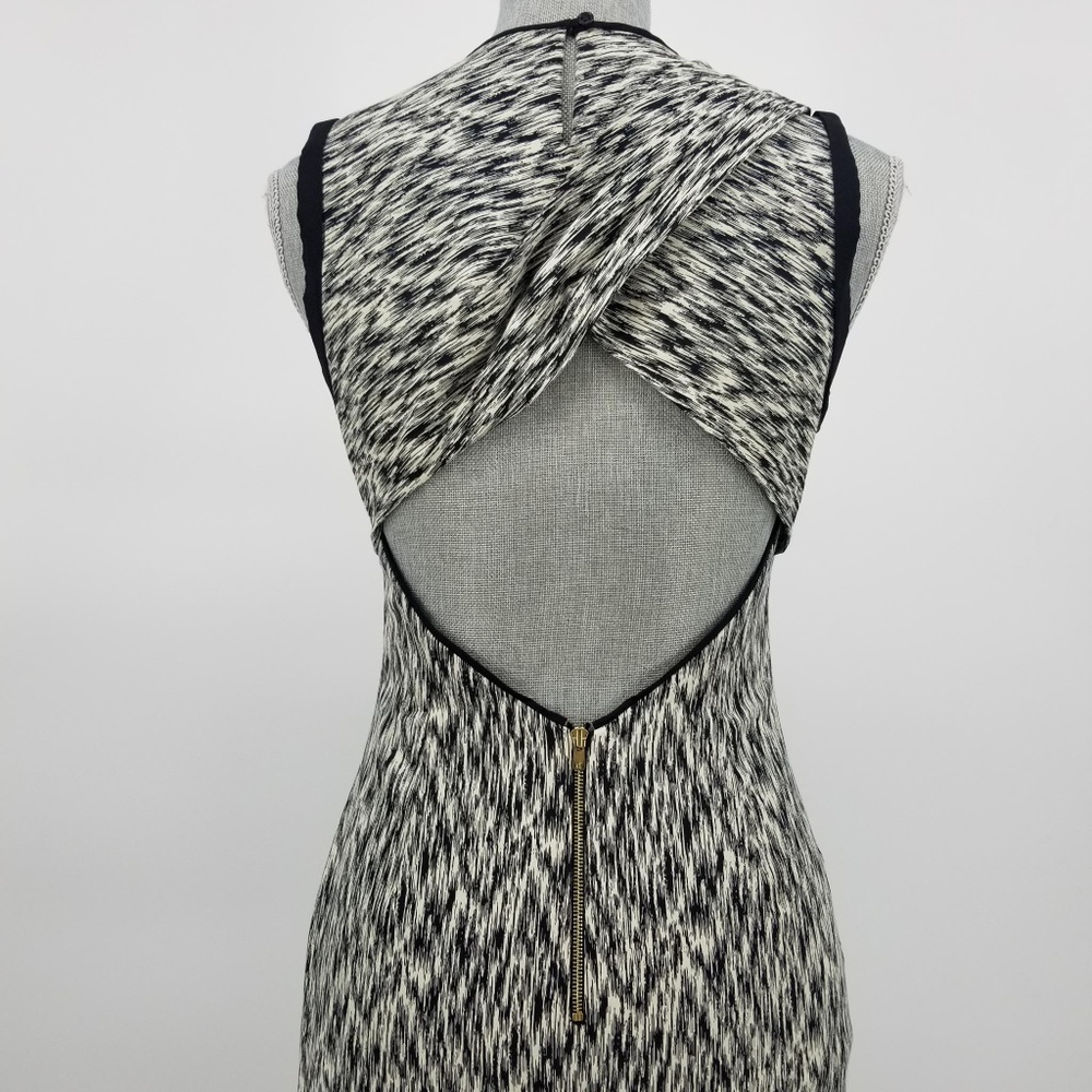 SOLD Sandro Open Back Printed Reve Dress Sz 1 - Picture 6 of 8